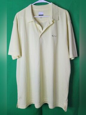 Polo Shirt Mesh Logo Greg Norman Play Dry Performance Sz Men XL Dress Collared